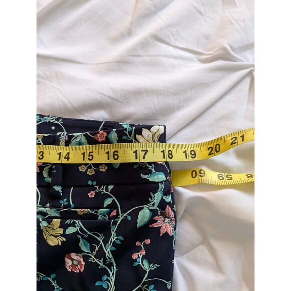 Ann Taylor Loft Pants Women's Sz 10T Floral Marisa Riviera Cropped  Blue Pink - Picture 16 of 16